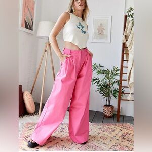 BDG Urban Outfitters Pink  Super wide leg Skater Chino Trousers size US 8 NWOT